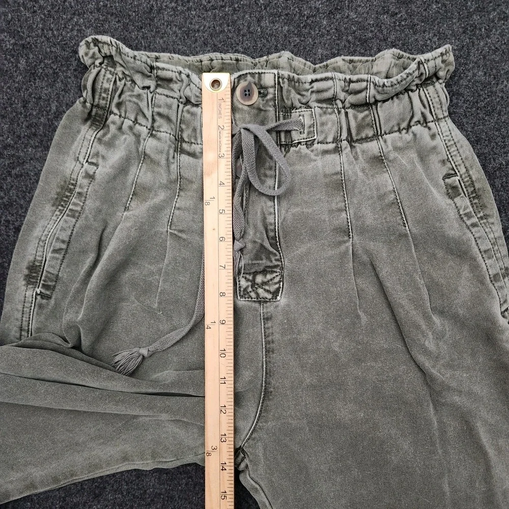 Free People Margate Pleated Drawstring Sugar Kelp Paper‎ Bag Pants XS